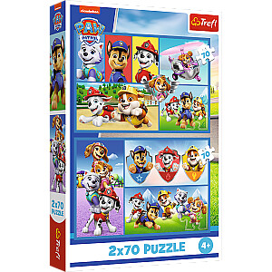 TREFL PAW PATROL Pužļu komplekts Lieliskā Kepu Patruļa, 2x70 gab.