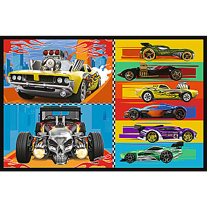 TREFL HOT WHEELS Pužļu komplekts Rotaļu automašīnas, 2x70 gab., 2 x 70 gab.