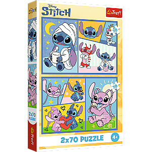 TREFL DISNEY STITCH Pužļu komplekts Ar Stitch nav garlaicīgi, 2x70 gab.
