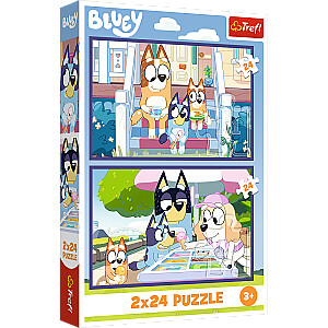 TREFL BLUEY Pužļu komplekts Jautrā Bluey, 2x24 gab., 2 x 24 gab.