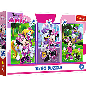 TREFL DISNEY MICKEY MOUSE Pužļu komplekts Minnie un draugi, 3x80 gab.