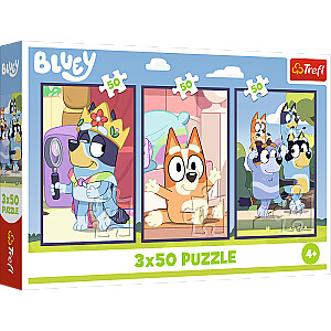 TREFL BLUEY Pužļu komplekts Bluey ģimene, 3x50 gab.