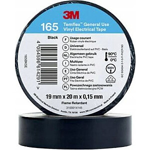 Изолента 3M Temflex 1500 DE272951091 19ммx20м черная