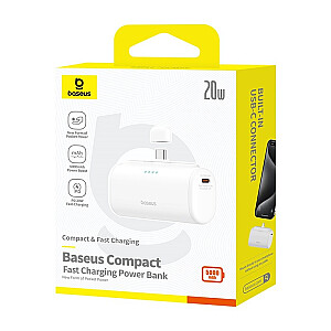 Baseus Compact 5000mAh 20W USB-C balts