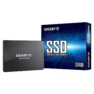 SSD GIGABYTE 256GB SATA 3.0 Write speed 500 MBytes/sec Read speed 520 MBytes/sec 2,5" MTBF 2000000 hours GP-GSTFS31256GTND