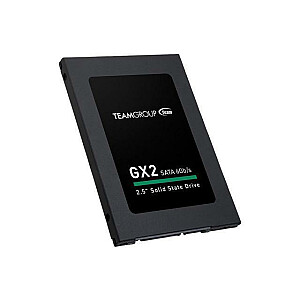 SSD TEAMGROUP GX2 256GB SATA 3.0 Write speed 400 MBytes/sec Read speed 500 MBytes/sec 2,5" MTBF 1000000 hours T253X2256G0C101