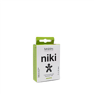 Mr&Mrs Niki Velvet Car air freshener refill JRNIKIBX024V00 Refill for Car Scent, Mojito, Black