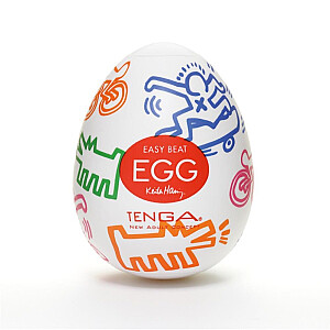 TENGA Egg Keith Haring Street vienreizējais masturbators olu formā
