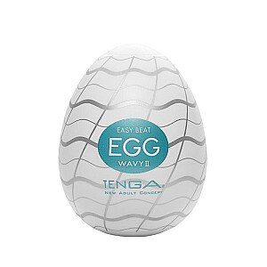TENGA Egg Wavy II vienreizējais masturbators olu formā