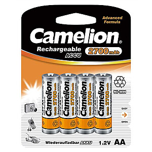 Camelion AA / HR6, 2700 мАч, аккумуляторные батареи Ni-MH, 4 шт.