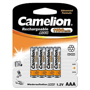 Camelion AAA / HR03, 1100 мАч, аккумуляторные батареи Ni-MH, 4 шт.