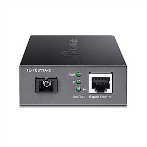 Гигабитный одномодовый медиаконвертер WDM от TP-LINK TL-FC311A-2 гигабитный оптоволоконный порт SC, порт RJ45 10/100/1000 Мбит / с (Auto MDI / MDIX)