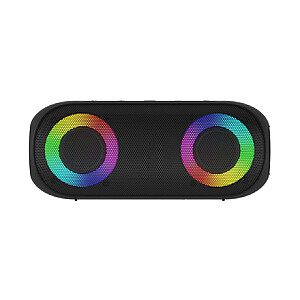 Genesis Speakers Audictus Aurora 14  W, Waterproof, Bluetooth, RGB, Portable, Black, 90 dB