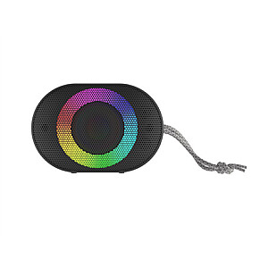 Genesis Speakers Audictus Aurora Mini 7 W, Waterproof, Bluetooth, RGB, Portable, Black, 90 dB