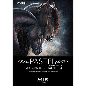 Pasteļpapīrs deVente A4, 120g/m², 10 loksnes, melns