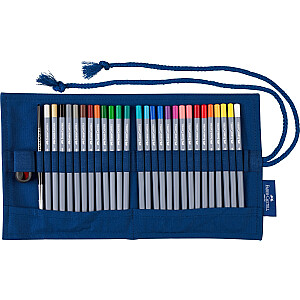 Akvareļu zīmuļi Faber-Castell Goldfaber Aqua, 27 krāsas, sarullējamā penālī