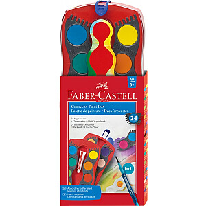 *Akvareļu krāsas Faber-Castell ar otiņu, 24 krāsas