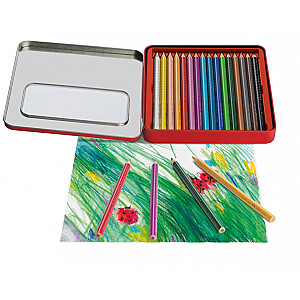 Trīsstūrveida krāsains zīmulis Faber-Castell Jumbo Grip, gaiša fuksija