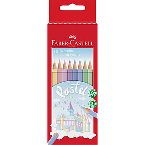 Krāsainie zīmuļi Faber-Castell Pastell, 10 pasteļkrāsas