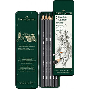 Akvareļu zīmuļi Faber-Castell , 5gab., melni