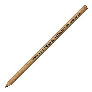 Zīmulis Faber-Castell PITT OIL BASE, melns,vidēji ciets