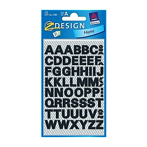 Uzlīmes Z-Design 3780, burti, 2lpp/iep, melni