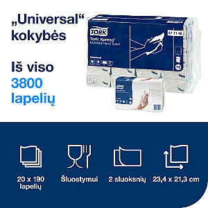 Papīra salvetes Wepa Comfort V-veida 277190, 2slāņi, 1gab, baltas