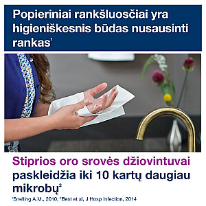 Papīra salvetes Wepa Comfort V-veida 277190, 2slāņi, 1gab, baltas