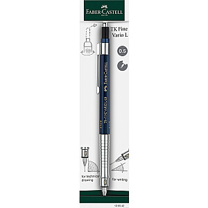 Mehāniskais zīmulis Faber-Castell TK-FINE VARIO L 0.5mm, tumši zils