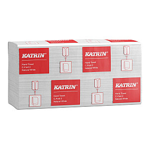 Papīra roku dvieļi Katrin Basic C-Fold, loksnēs, 2-slāņu, 24pac/iep, nebalināti