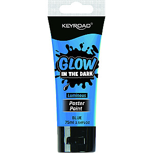 Plakati värv Keyroad 75ml, pimedas helendav, sinine