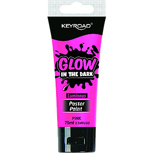 Plakati värv Keyroad 75ml, pimedas helendav, roosa