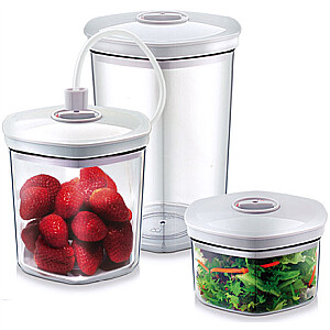 Caso Vacuum Canister Set 01260 3 canisters, White