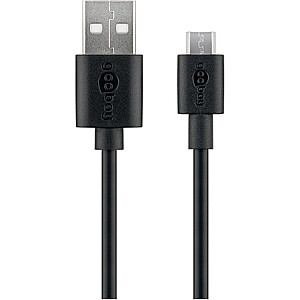 Кабель Goobay Micro USB для зарядки и синхронизации 46800 Черный, штекер USB 2.0 micro (тип B), штекер USB 2.0 (тип A)