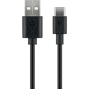 Goobay USB-C charging and sync cable (USB-A > USB-C) 38675 0.1 m, Black