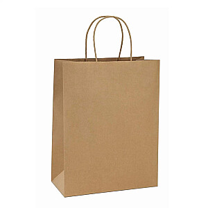 BSTech papīra soma ar rokturi brūna 320x110x250 25 gab 120 gsm