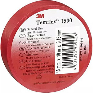 3M izolācijas lente 3M Temflex 1500 DE272951166 19mmx20m sarkana