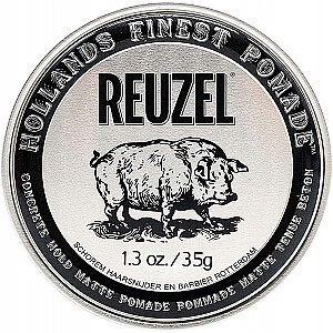 REUZEL Hollands Finest Pomāde Betona Turēšana Matēta Pomāde matēta māla matiem uz ūdens bāzes 35g