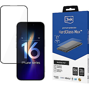 3MK 3mk HardGlass Max - Temperētais stikls iPhone 16 Pro (Melns)