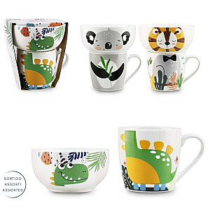 TRAUKU KOMPLEKTS BĒRNIEM 2GAB., BĻODIŅA, KRŪZE 350ML, PORCELĀNS, Anitex