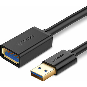 Ugreen USB kabelis UGREEN USB 3.0 pagarinājuma kabelis 1m melns