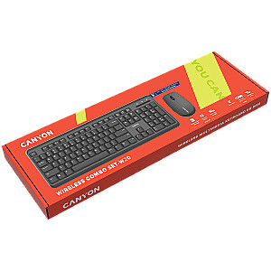 Wireless combo set,Wireless keyboard with Silent switches,105 keys,RU layout,optical 3D Wireless mice 100DPI black