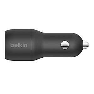 Belkin Dual USB-A Car Charger 24W + USB-A to Lightning Cable BOOST CHARGE Черный