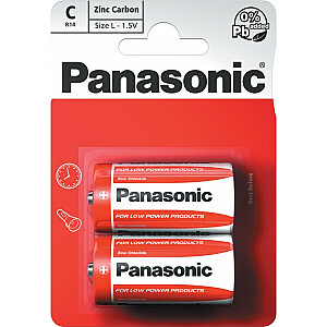 Panasonic R14 Zinc Carbon C 1.5V 2pcs