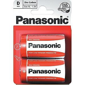 Panasonic R20 Zinc Carbon D 1.5V 2pcs