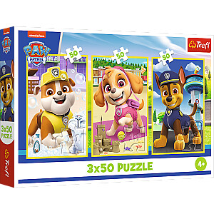 TREFL PAW PATROL Комплект пазлов, 3x50 шт.