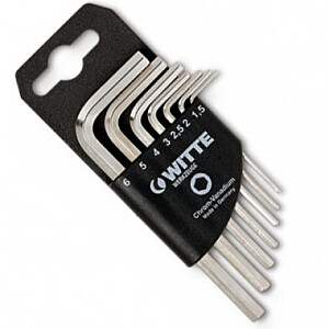 Ключ шестигранный CR-V, никелированный, 1,5-6,0мм (7шт.) WITTE