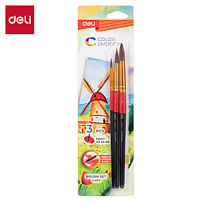 Pintslid DELI 3tk/pk poni (2, 5, 8 ümar)