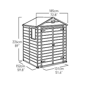 Dārza šķūnis Manor 6x5 DD bēšs