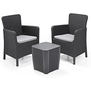 Dārza mēbeļu komplekts Trenton Balcony Set pelēks